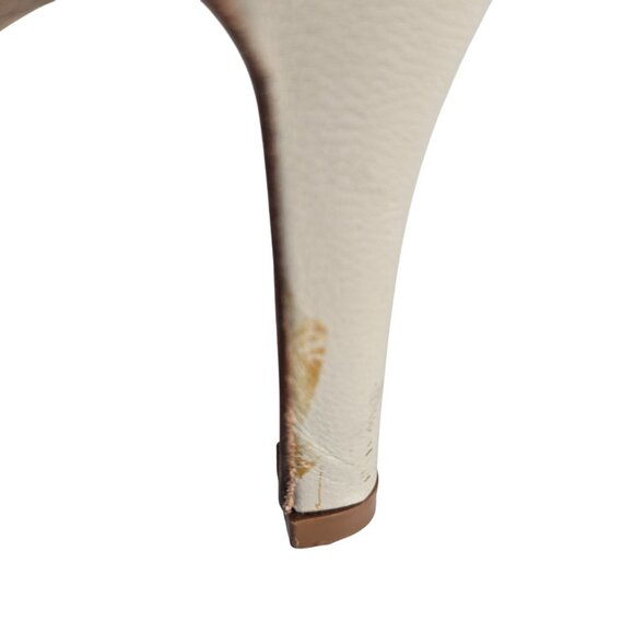 Amalfi for Nordstrom Beige Taupe Leather Mesh Heels 9.5, Made in Italy - Picture 10 of 13